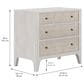 Vantage Mezzanine 3 Drawer Mirrored Nightstand in Dove Gray, , large