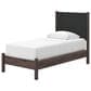 Ashley Pamytta Twin Upholstered Panel Platform Bed in Rich Brown, , large