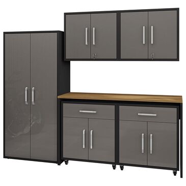 Dayton Eiffel 6-Piece Garage Storage Set in Matte Black and Grey, , large