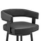 Armen Living Cohen 26" Swivel Counter Stool in Black, , large