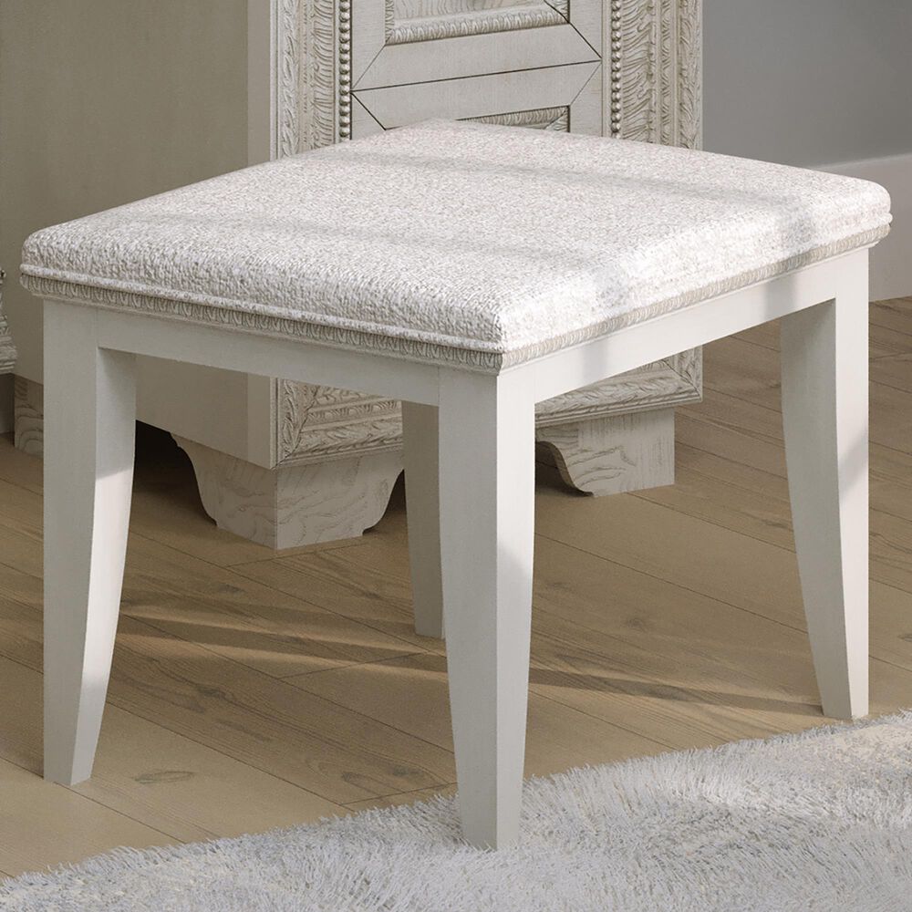 Chapel Hill Camila Vanity Stool in Camila White, , large
