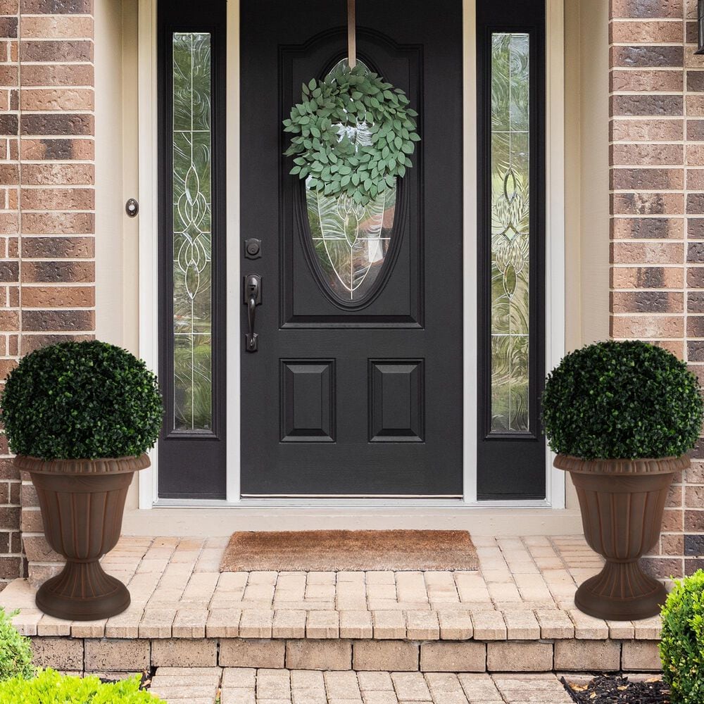 Timberlake Large Front Door Urn in Brown (Set of 2), , large