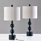 Adesso Julius Table Lamps with USB and AC in Black (Set of 2), , large
