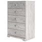 Ashley Paxberry 5-Drawer Chest in Whitewash, , large