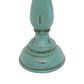 Maple and Jade Turned Pillar Decorative Candle Holder in Distressed Teal and Brown (Set of 3), , large