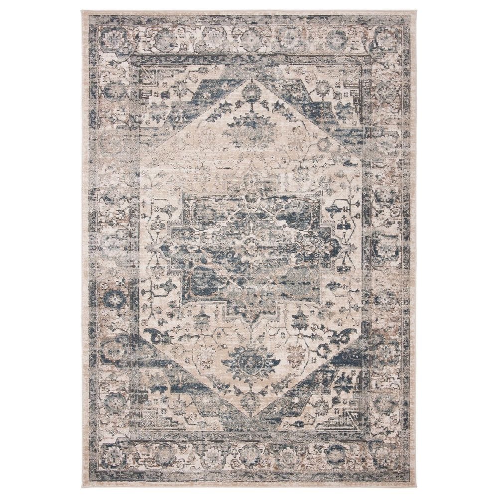 Safavieh Oregon 6"7" x 9" Ivory and Blue Area Rug, , large