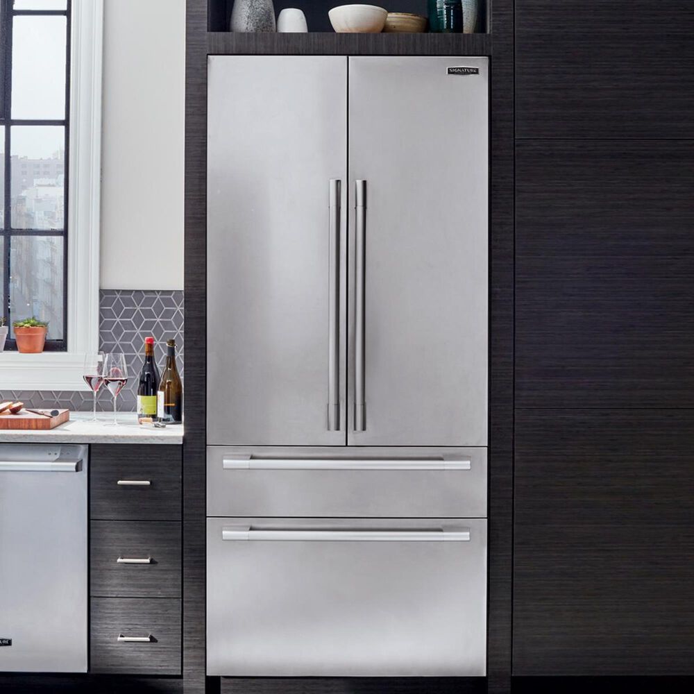 Signature Kitchen Suite 36&quot; Built-In French Door Refrigerator with 2 Drawer Freezer - Panels Sold Separately, , large