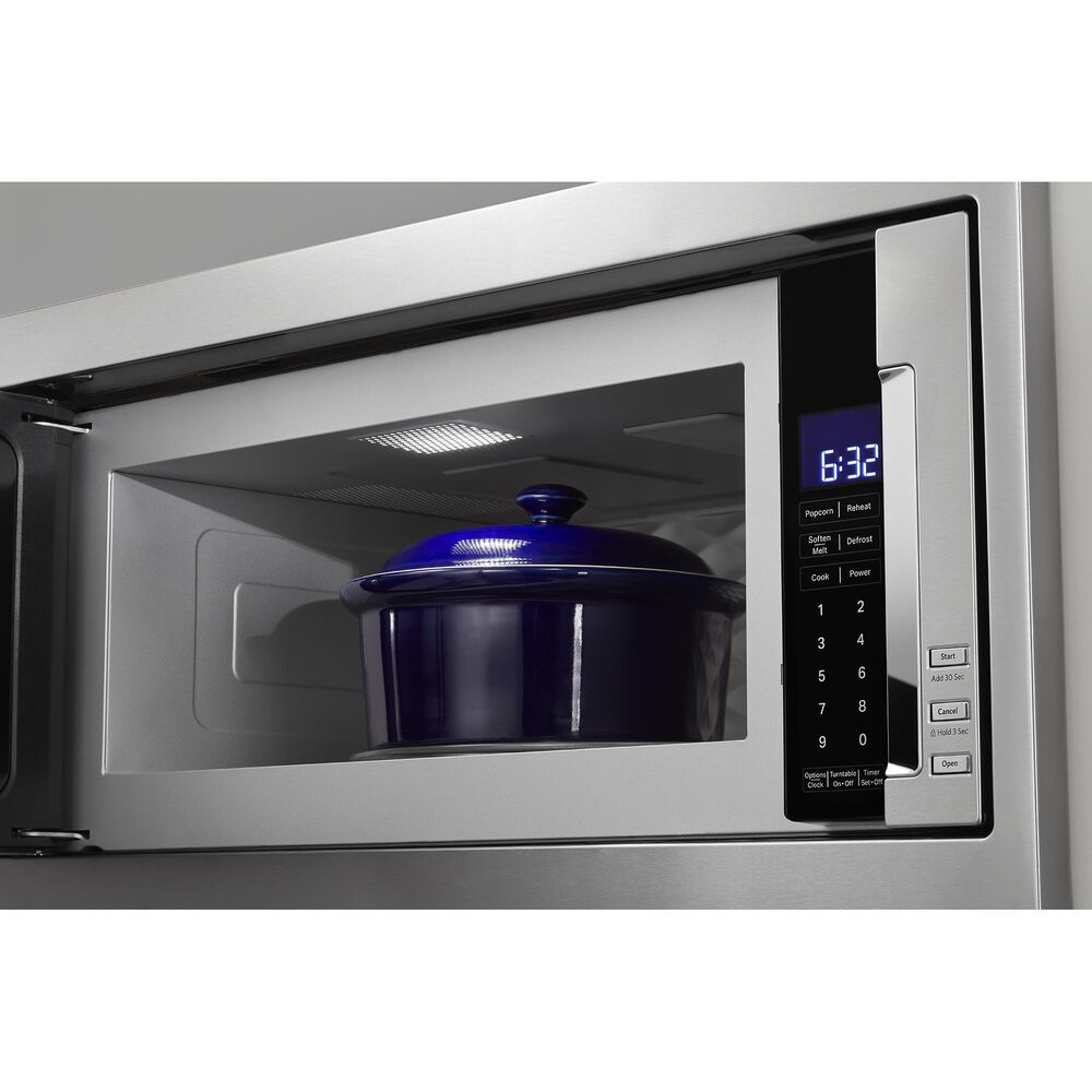 KitchenAid 1.1 Cu. Ft. Built-In Low Profile Microwave with Slim Trim Kit in Stainless Steel, , large