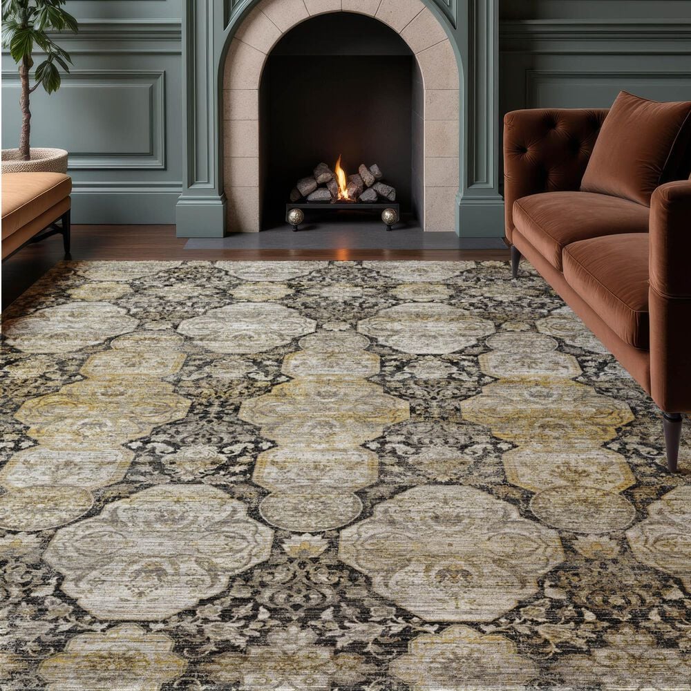 Dalyn Rug Company Aristo AR8 Black 5' x 7'6" Area Rug, , large