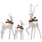 HOMLUX 3-Piece Cotton Rope Reindeer with Warm White LED Lights in White, , large