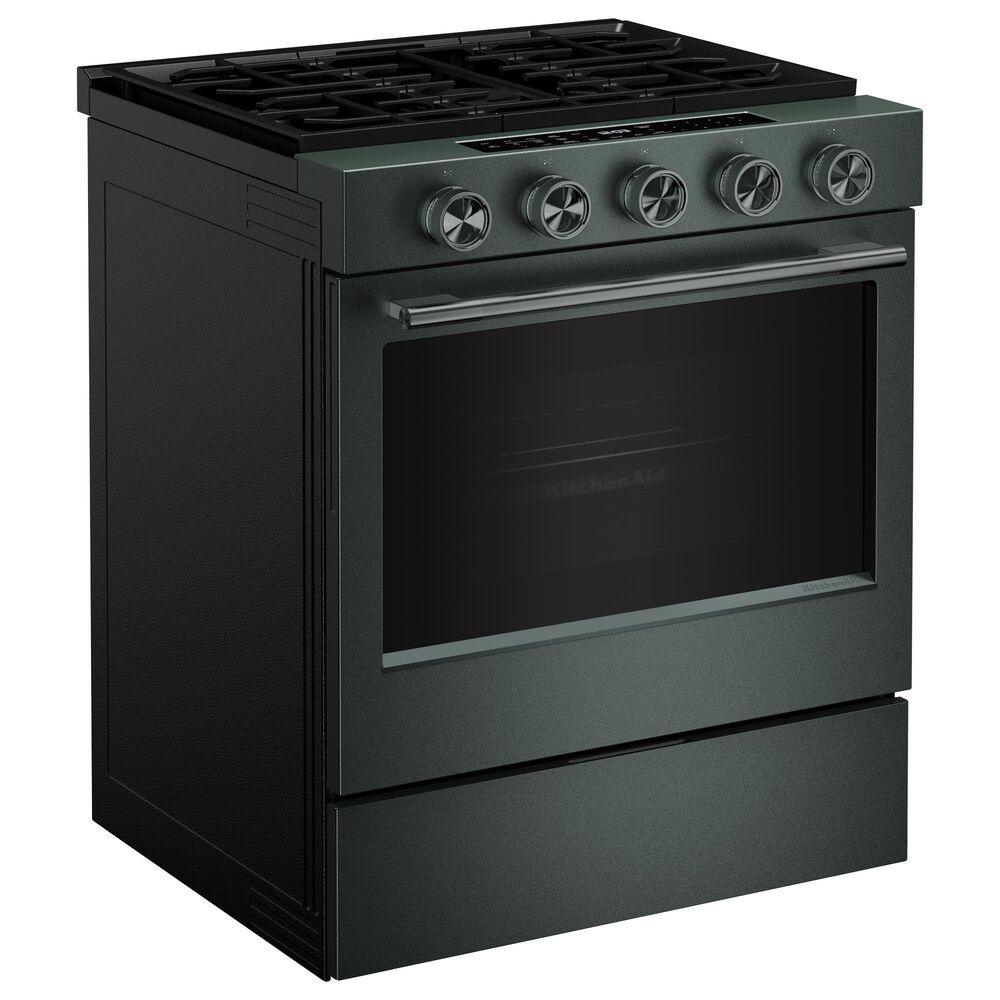 KitchenAid 2-Piece Kitchen Package with 30" Slide-In Smart Gas Range and 30" Over-the-Range Microwave Oven in Juniper, , large