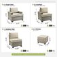 HOMLUX 7-Piece Modular Patio  Conversation  in Beige, , large