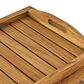 Hearth and Haven Riviera Bar Cart in Natural Stained with Glass Holders, , large