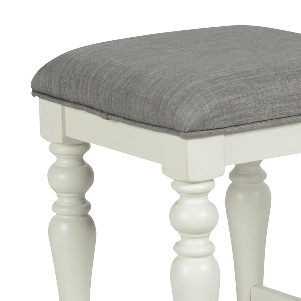Steve Silver Jackson Sofa Bar with 3 Stool in White and Oak, , large