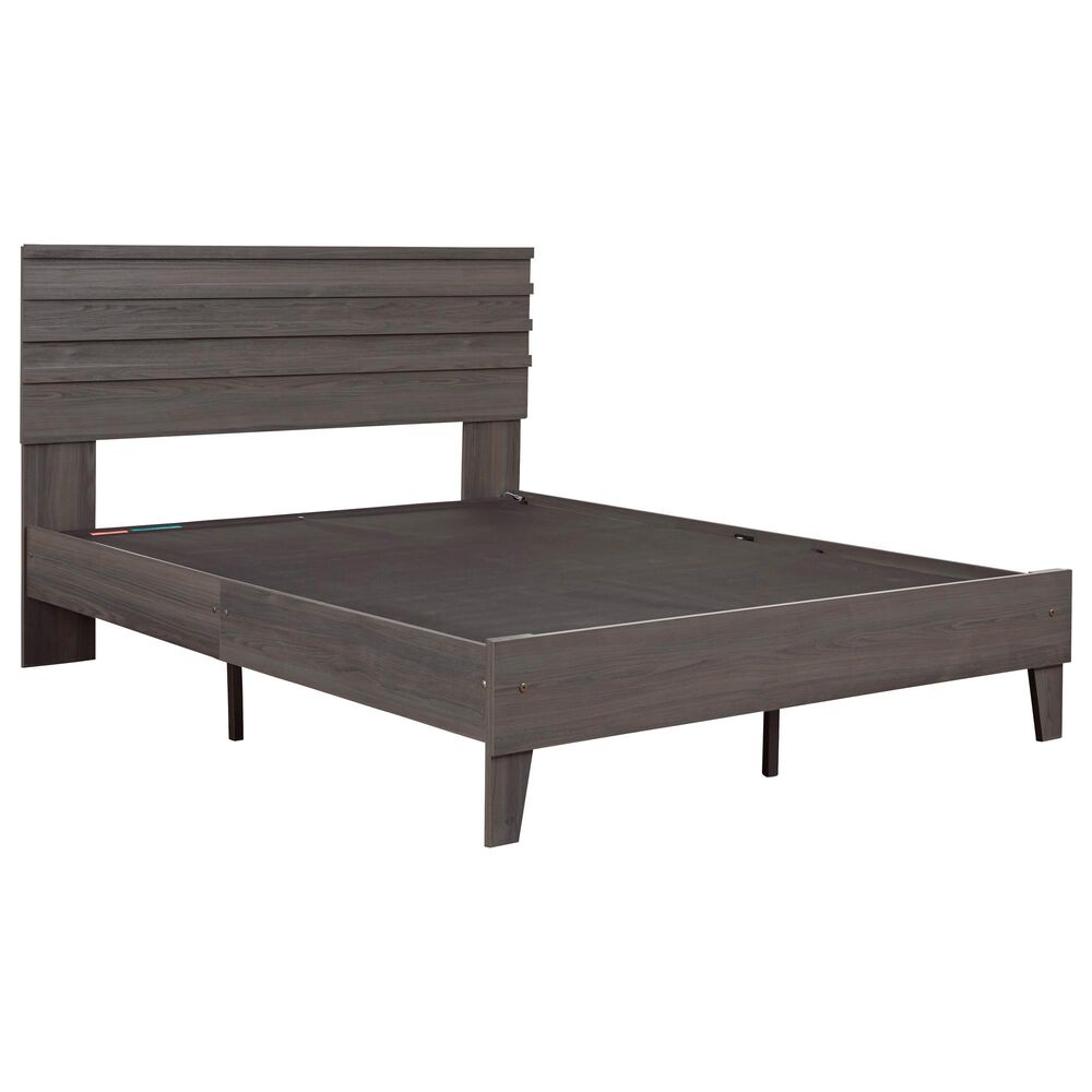 Signature Design by Ashley Brymont Full Platform Bed in Warm Gray, , large