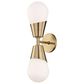 Mitzi Lighting Cora 2-Light Wall Sconce in Aged Brass, , large
