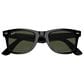 Rayban Glasses Original Wayfarer Classic Sunglasses with G-15 Green Lenses in Polished Black, , large