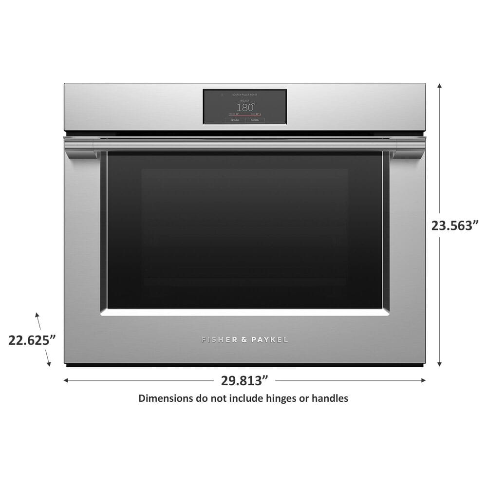 Fisher &amp; Paykel Professional 30&quot; 1.9 Cu. Ft. Electric Combination Steam Oven with 23 Functions in Stainless Steel, , large