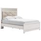 Ashley Altyra Full Panel Bed in White with LED Headboard, , large