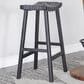 Maple and Jade Handmade Woven Kitchen Bar Stool in Matte Black, , large