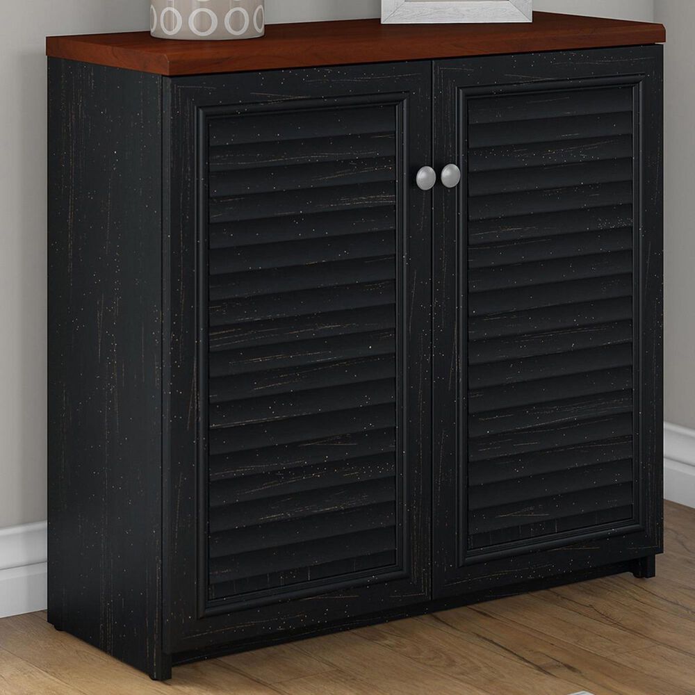 Bush Fairview Small Storage with Doors in Antique Black
