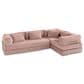 Jaxx Unsofa 2-Piece Modular Right Facing L-Shaped Sectional in Peony Pink, , large