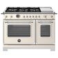 Bertazzoni Heritage 7 Cu. Ft. Freestanding Dual Fuel Range in Avorio, , large