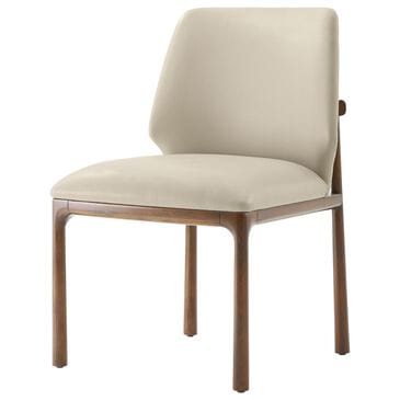 Theodore Alexander Kesden Dining Side Chair with Humus Leather and Pyramid Brown, , large