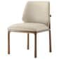 Theodore Alexander Kesden Dining Side Chair with Humus Leather and Pyramid Brown, , large