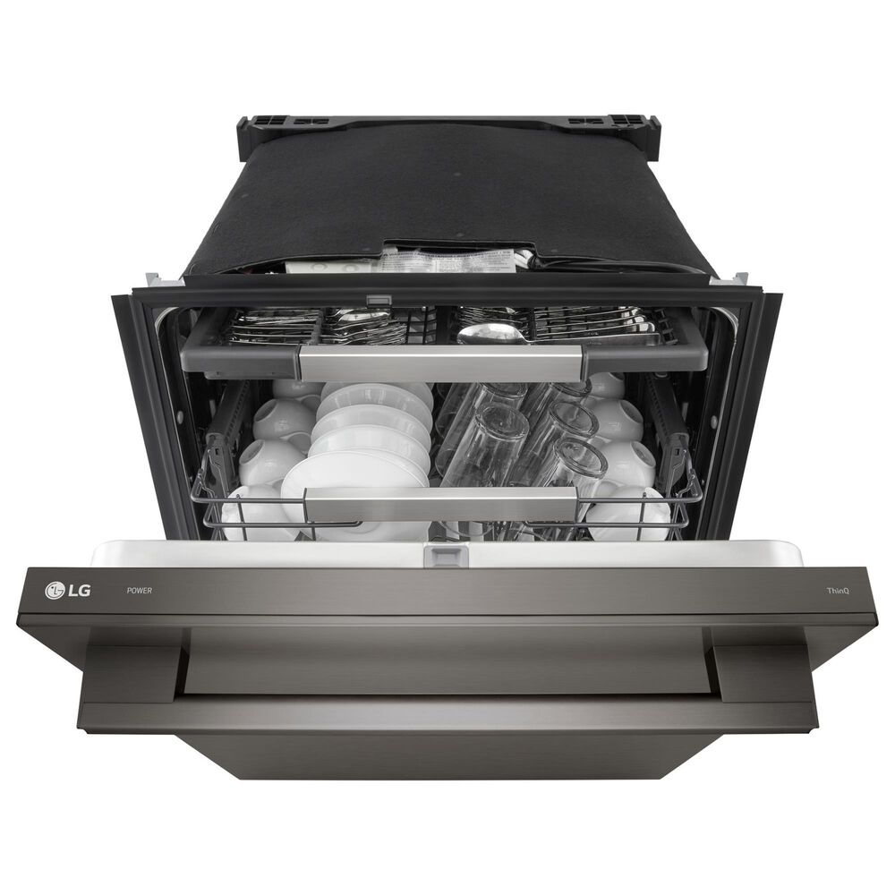 LG 24" Built-In Bar Handle Dishwasher with 3rd Rack in Black Stainless Steel, , large