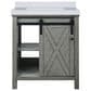 Lexora Home Marsyas 30" Single Bathroom Vanity in Ash Grey with 2 cm White Cultured Marble Top and Rectangular Sink, , large