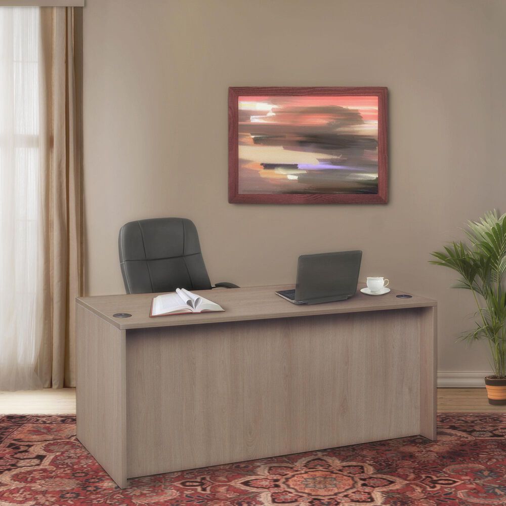 Regency Global Sourcing Legacy 71" Office Desk with Double Full Pedestal in Noble Oak, , large