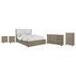 Crown Mark Veranda Queen Upholstered Panel Bed with Dresser, Chest, and Two Nightstands in Khaki, , large