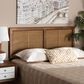 Baxton Studio Gilbert Full Panel Headboard in Ash Walnut, , large