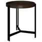Golden Wave Furniture Huron Round Side Table in Dark Brown and Black, , large