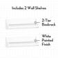 RiverRidge Home Book Nook Wall Bookshelf in White (Set of 2), , large