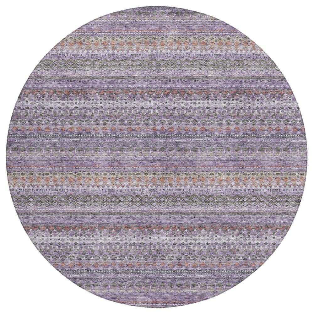 Dalyn Rug Company Solace SL2 8" Round Purple Area Rug, , large