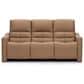 Elran Furniture Power Reclining Sofa with Power Headrests in Butternut, , large