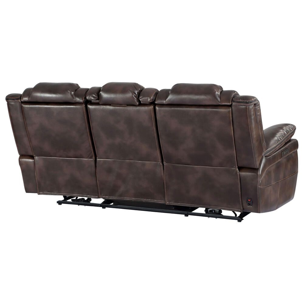 Steve Silver Oportuna Dual-Power Reclining Sofa with Drop-Down Table in Coffee, , large