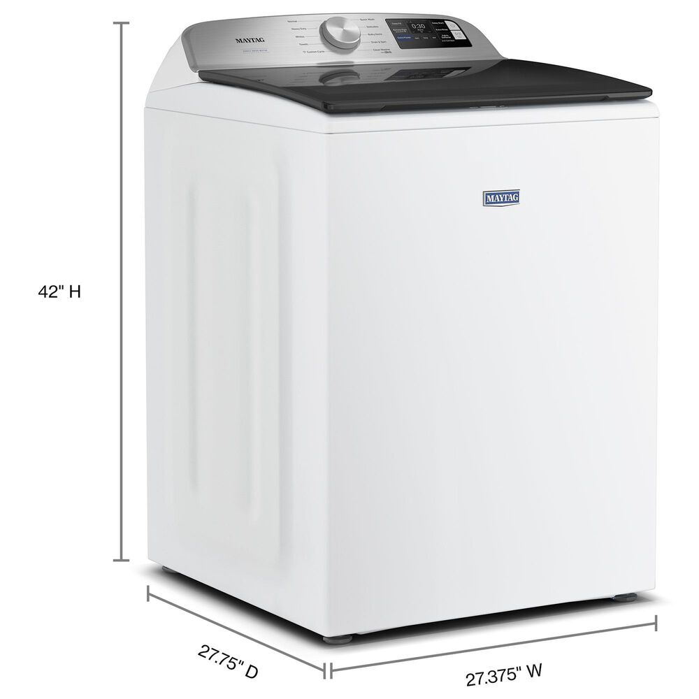 Maytag 5.2 Cu. Ft. Top Load Agitator Washer in White, , large