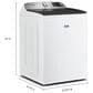 Maytag 5.2 Cu. Ft. Top Load Agitator Washer in White, , large