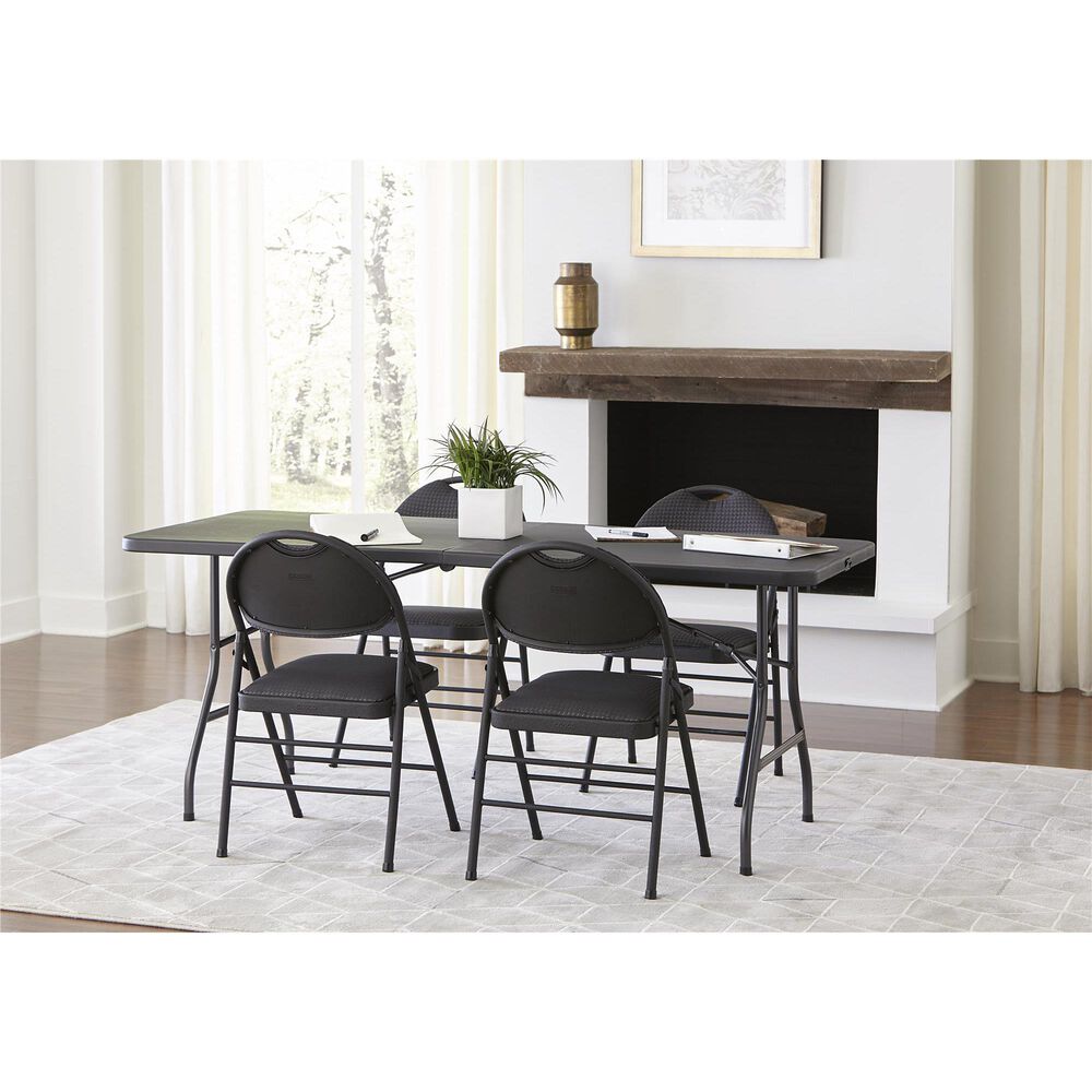 DHP 6&#39; Folding Table in Black, , large