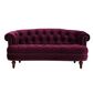 Jennifer Taylor Home La Rosa Victorian Chesterfield Loveseat in Burgundy, , large