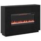 Legends Home Stardust Fireplace Mantel with Fireplace Insert in Seal Skin Black, , large