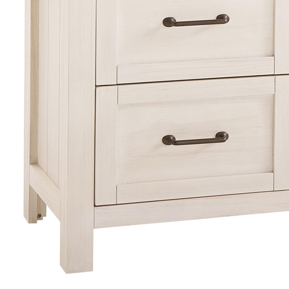 Eastern Shore Westfield Full Panel Platform Panel Bed and Nightstand in Brushed White, , large