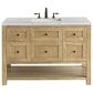 James Martin Vanities Breckenridge 48" Single Bathroom Vanity in Light Natural Oak with 3 cm Eternal Jasmine Pearl Quartz Top and Rectangular Sink, , large