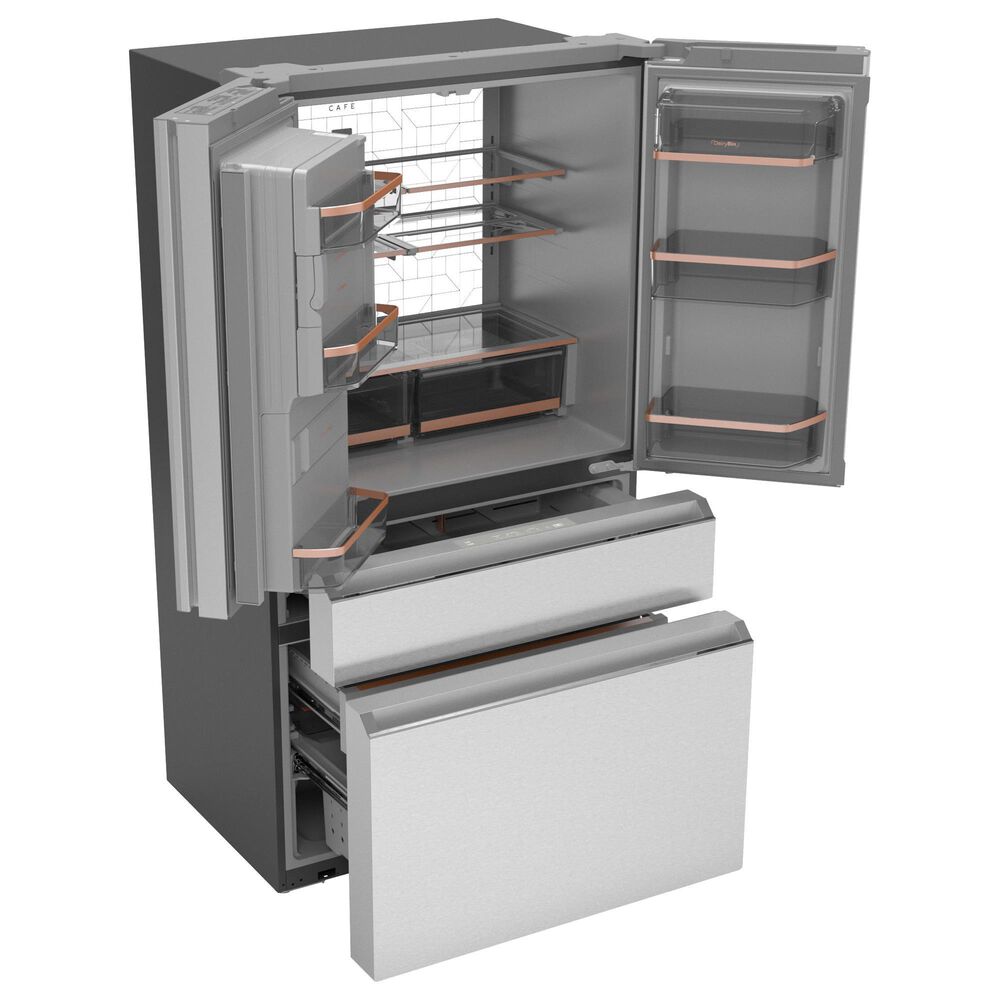 Cafe 22.3 Cu. Ft. 4-Door French Door Refrigerator in Platinum Glass, , large