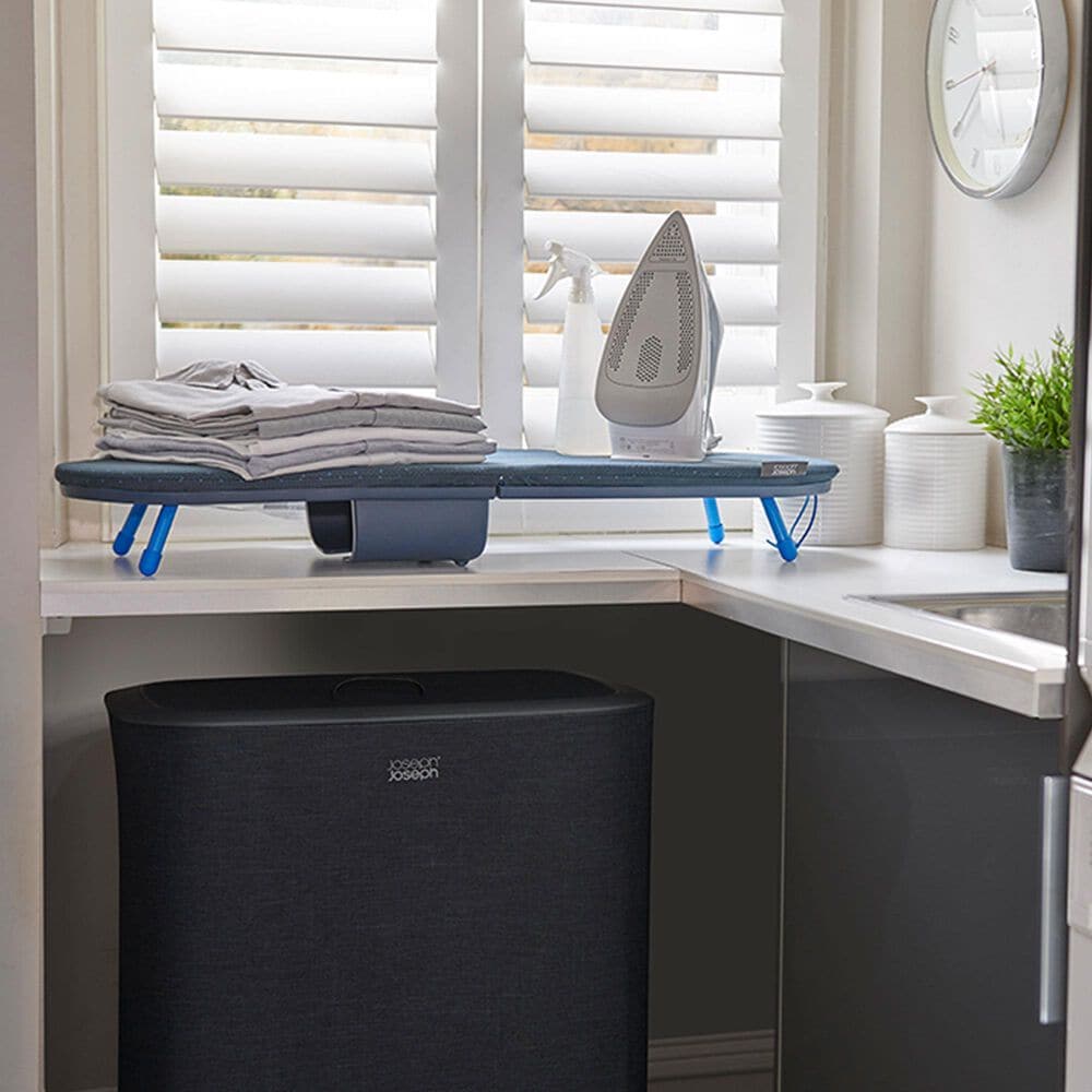 Joseph Joseph Pocket Folding Table-Top Ironing Board in Grey and Yellow, , large