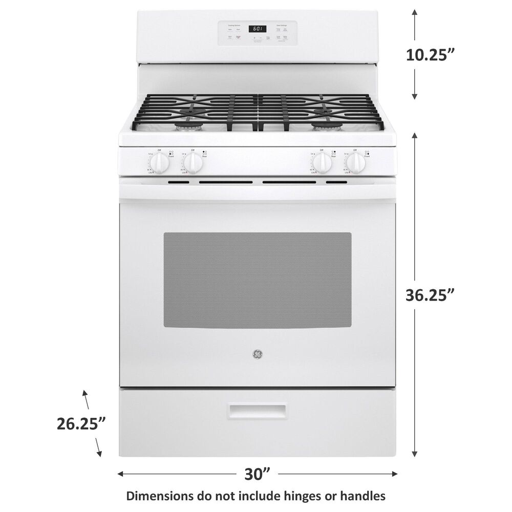 GE Appliances 30&quot; Freestanding Gas Range with Electronic Touch Controls in White, , large