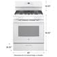 GE Appliances 30" Freestanding Gas Range with Electronic Touch Controls in White, , large
